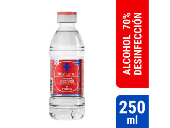 ALCOHOL ETILICO 70° BIALCOHOL 250ML X15