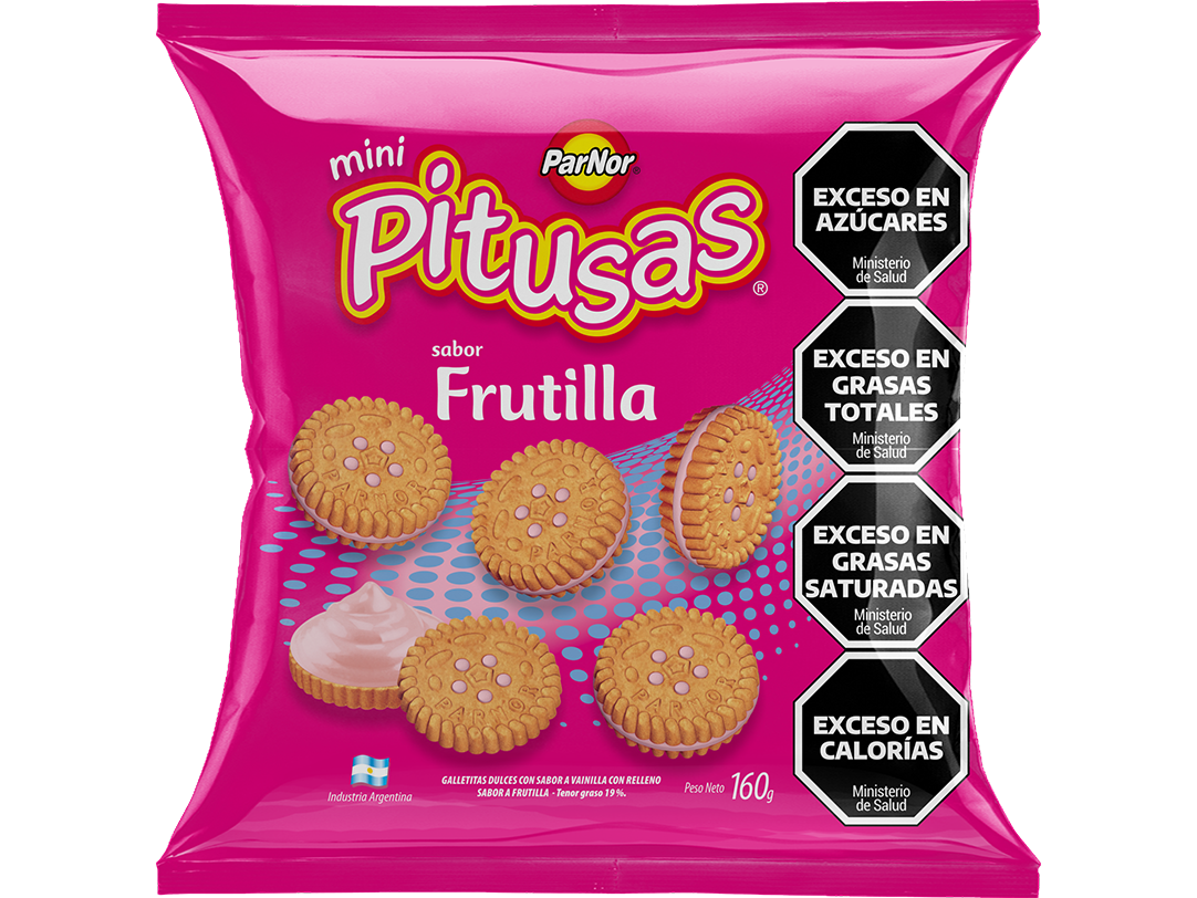 GALLETAS MINI PITUSAS FRUTI BOLSA X 160G