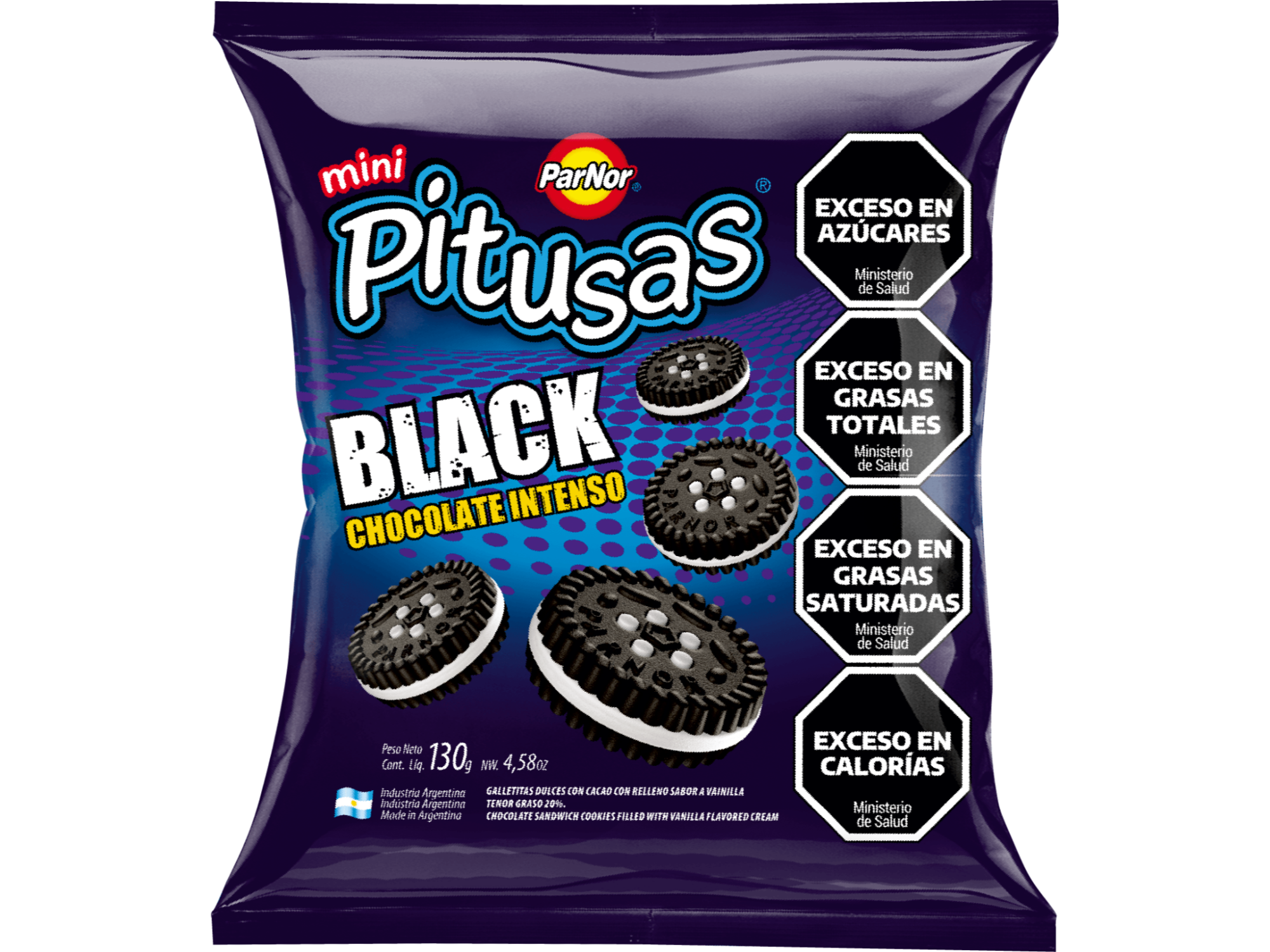 GALLETAS MINI PITUSA BLACK BOLSA 130 GR