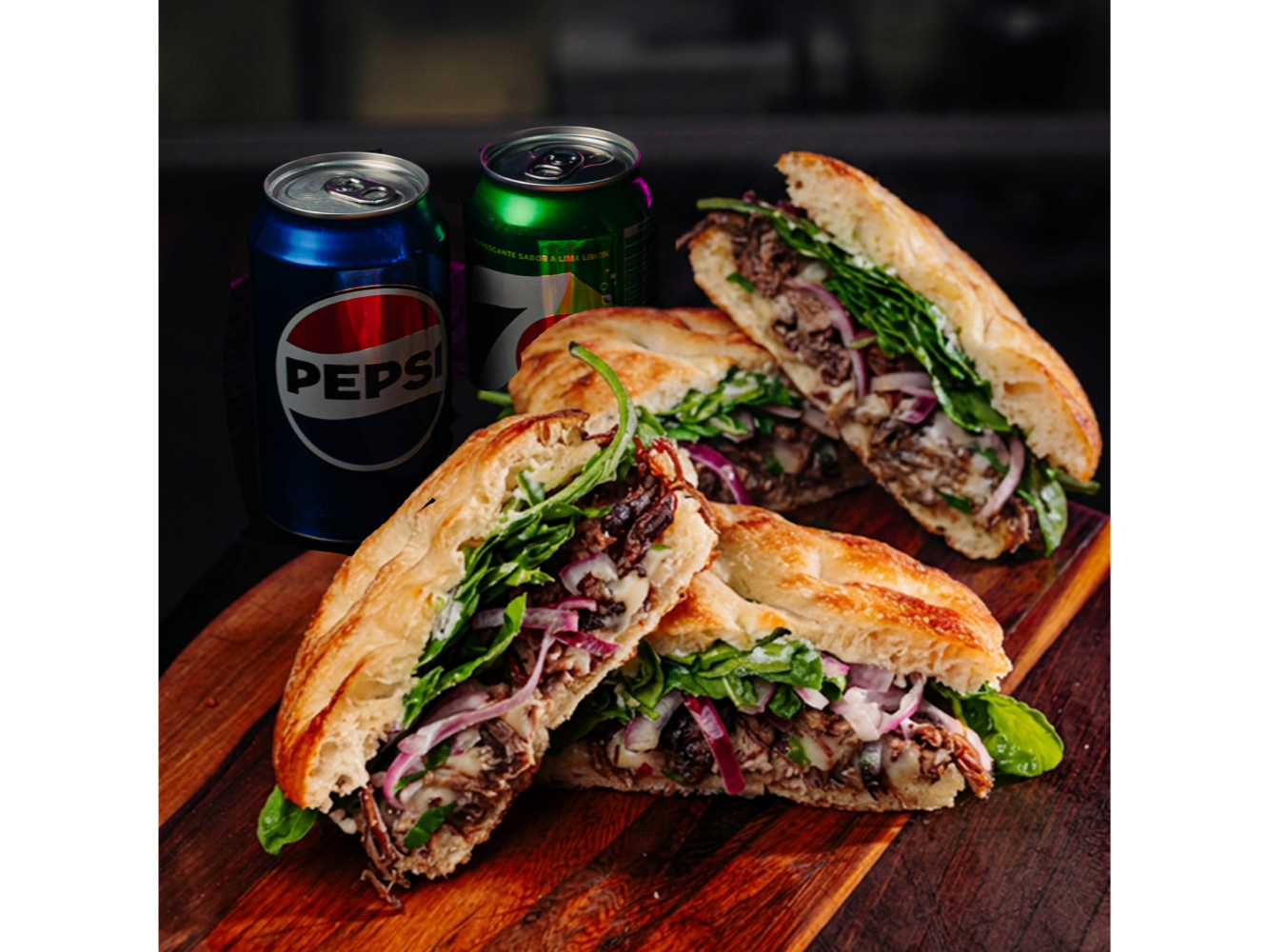 2 Focaccia La Bandida + 2 Bebidas