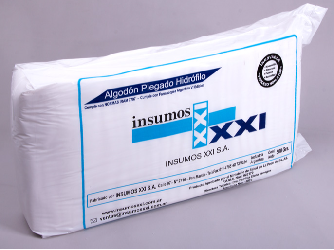 ALGODON INSUMO XX1 500 GR (farmacia)