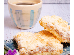 Cuadrado de coco y dulce de leche