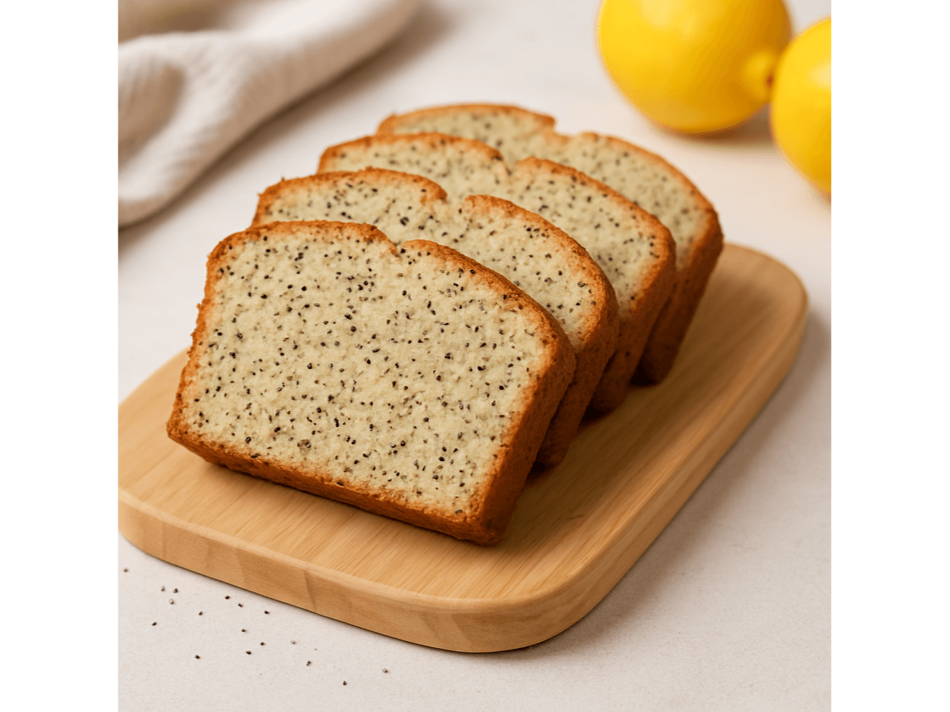 Budin de limón y amapola