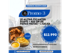 PROMO 3: 10 ALITAS + 400 GRS DE PAPAS FRITAS + 1 SALSA