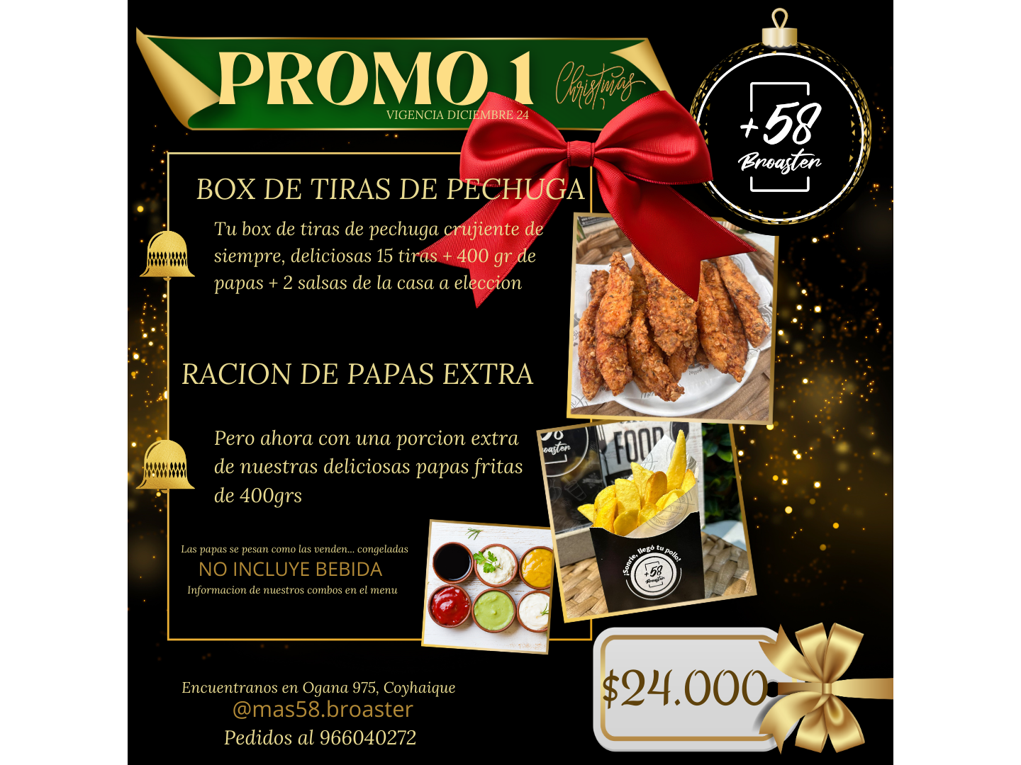 PROMO 1 : BOX DE TIRAS DE PECHUGA + 400GRS DE PAPAS FRITAS (NO INCLUYE BEBIDA)