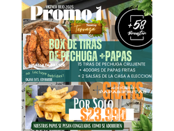 PROMO 1 : BOX DE TIRAS+ 400 GRS DE PAPAS FRITAS
