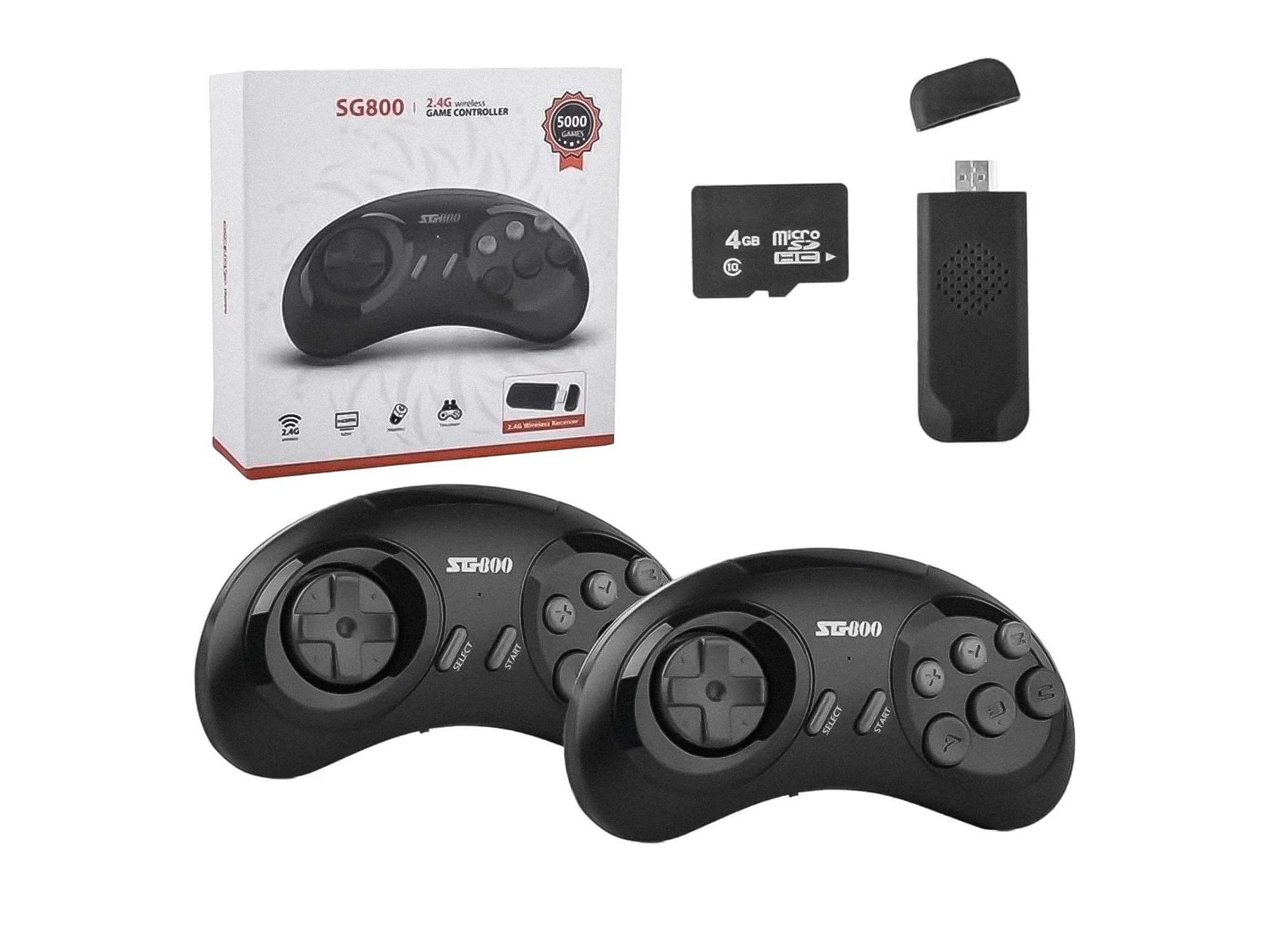 Consola Sega SG800 Game Stick 4K con 5000 juegos y 2 controles