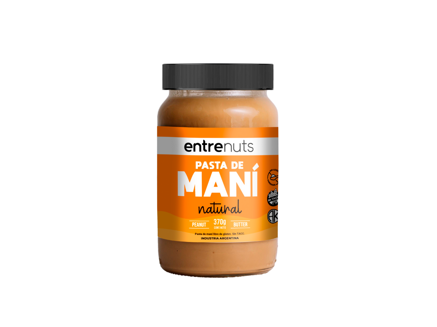 "Entrenuts" Pasta de mani natural 370gr