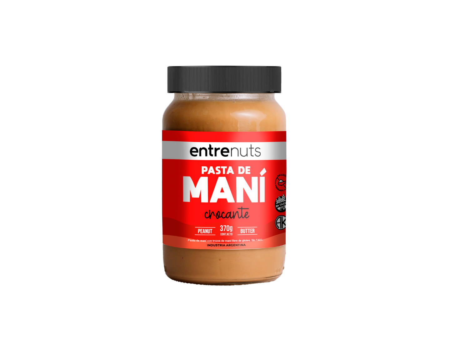"Entrenuts" Pasta de maní crocante 370gr