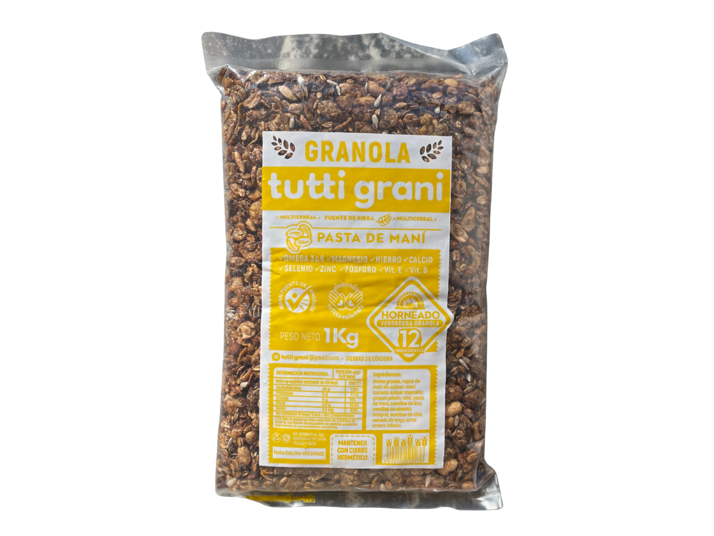 Granola con pasta de maní