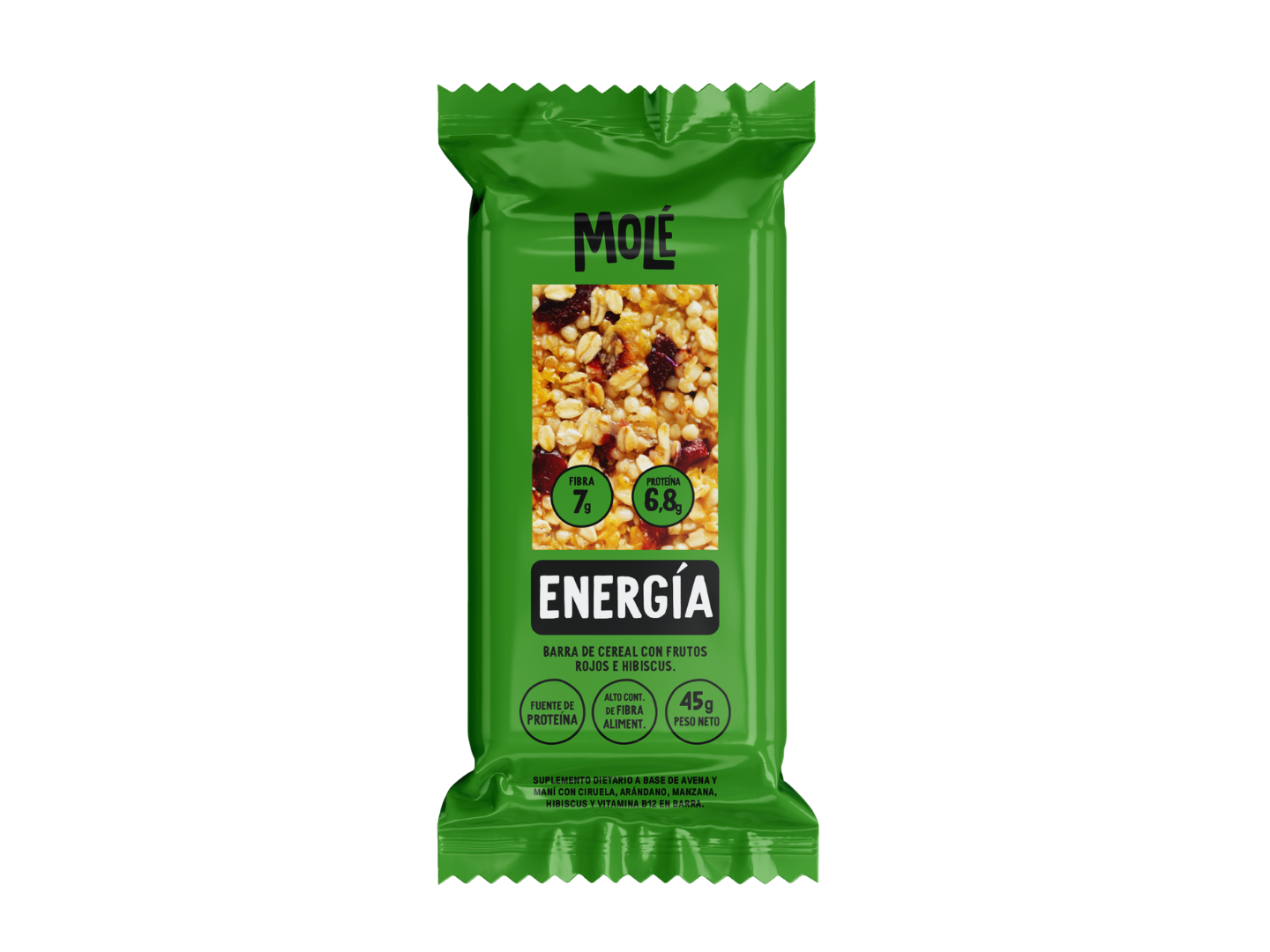 "Molé" Barras de cereal energía