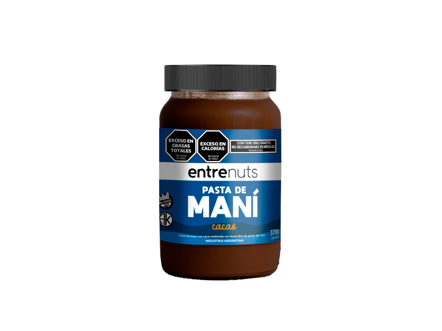 "Entrenuts" Pasta de mani con cacao 370gr