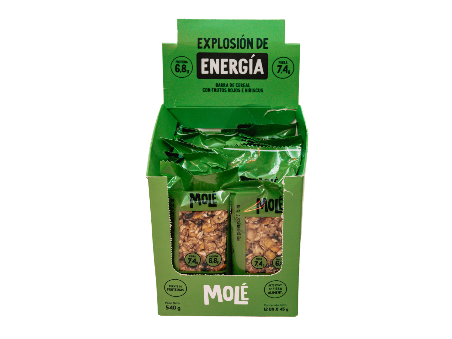 "Molé" Barras de cereal energía 12 unidades