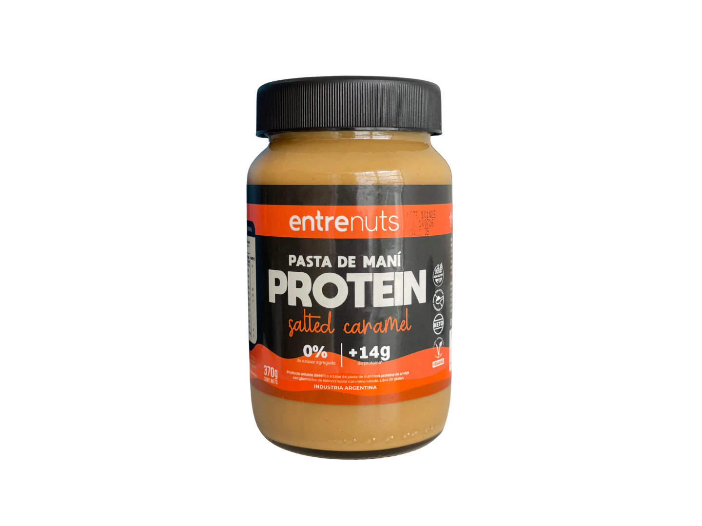 "Entrenuts" Pasta de mani proteica Salted caramel 370gr