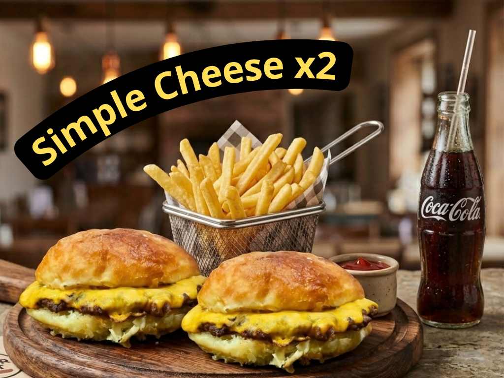 Cheese Simples x 2! + Bebida