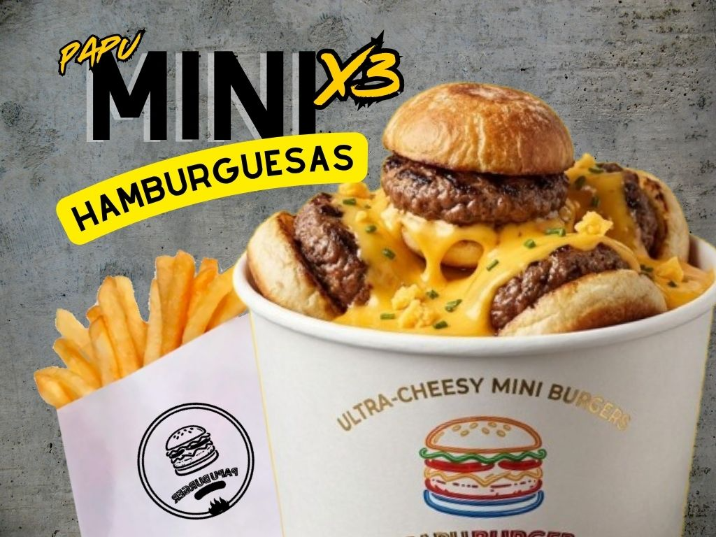 Balde x3 Minis de Papu Burger