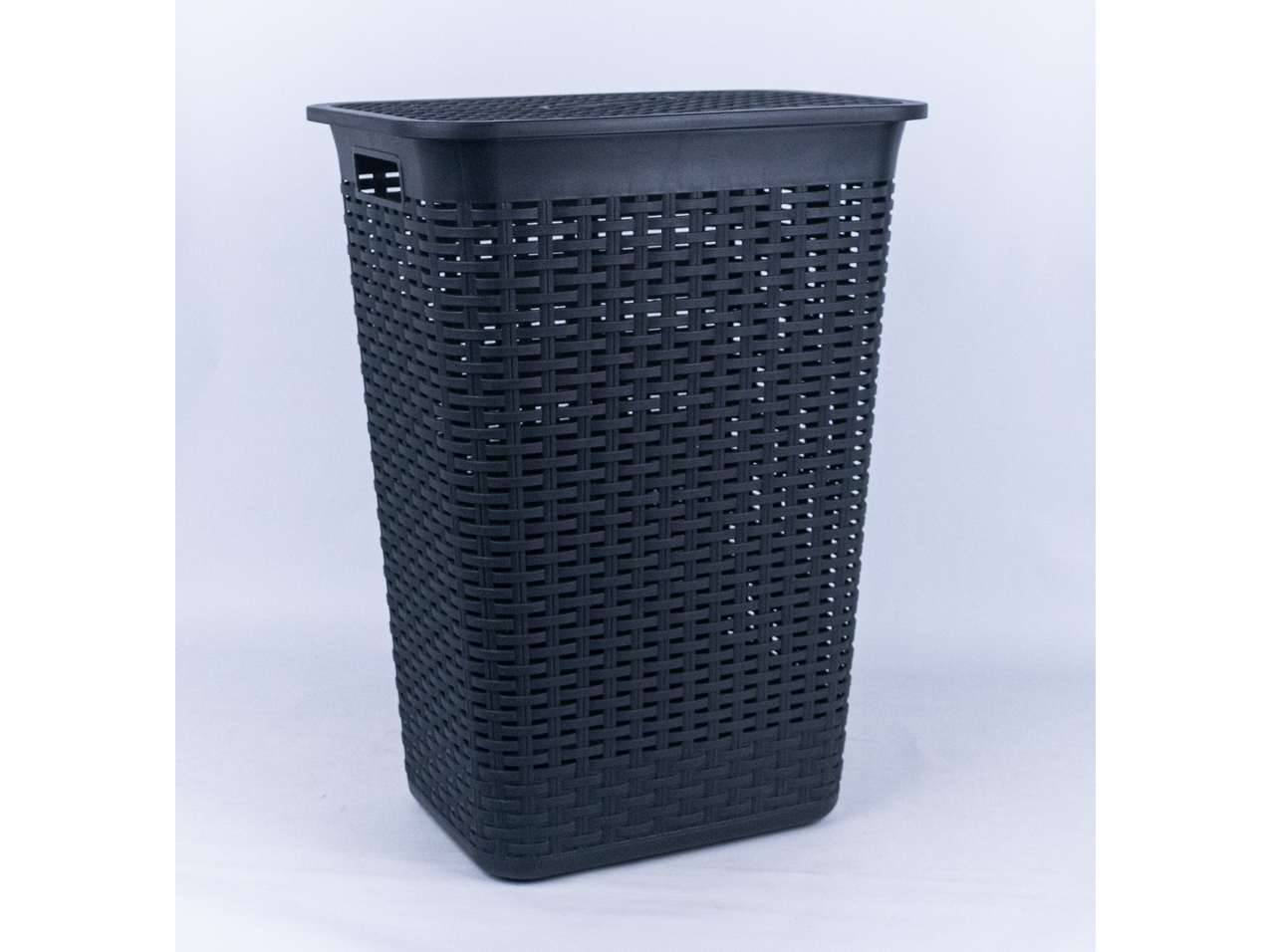 Canasto de Ropa simil mimbre c/tapa 43L