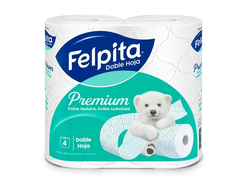 Papel higiénico Felpita doble hoja premiun 4X20mts