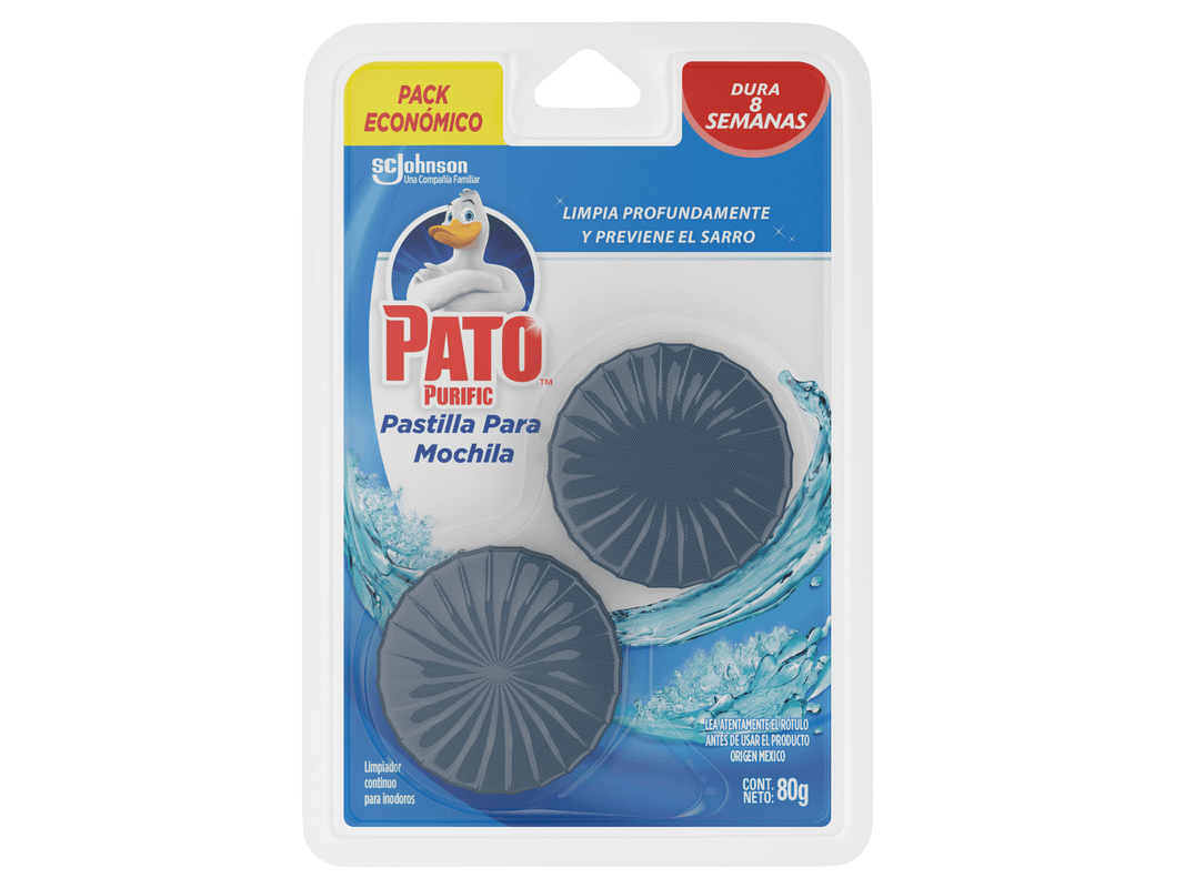 Bloque para mochila de inodoro Pato pack 40 g. x 2 uni