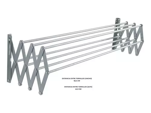 Tender Aluminio extensible para pared 60cm