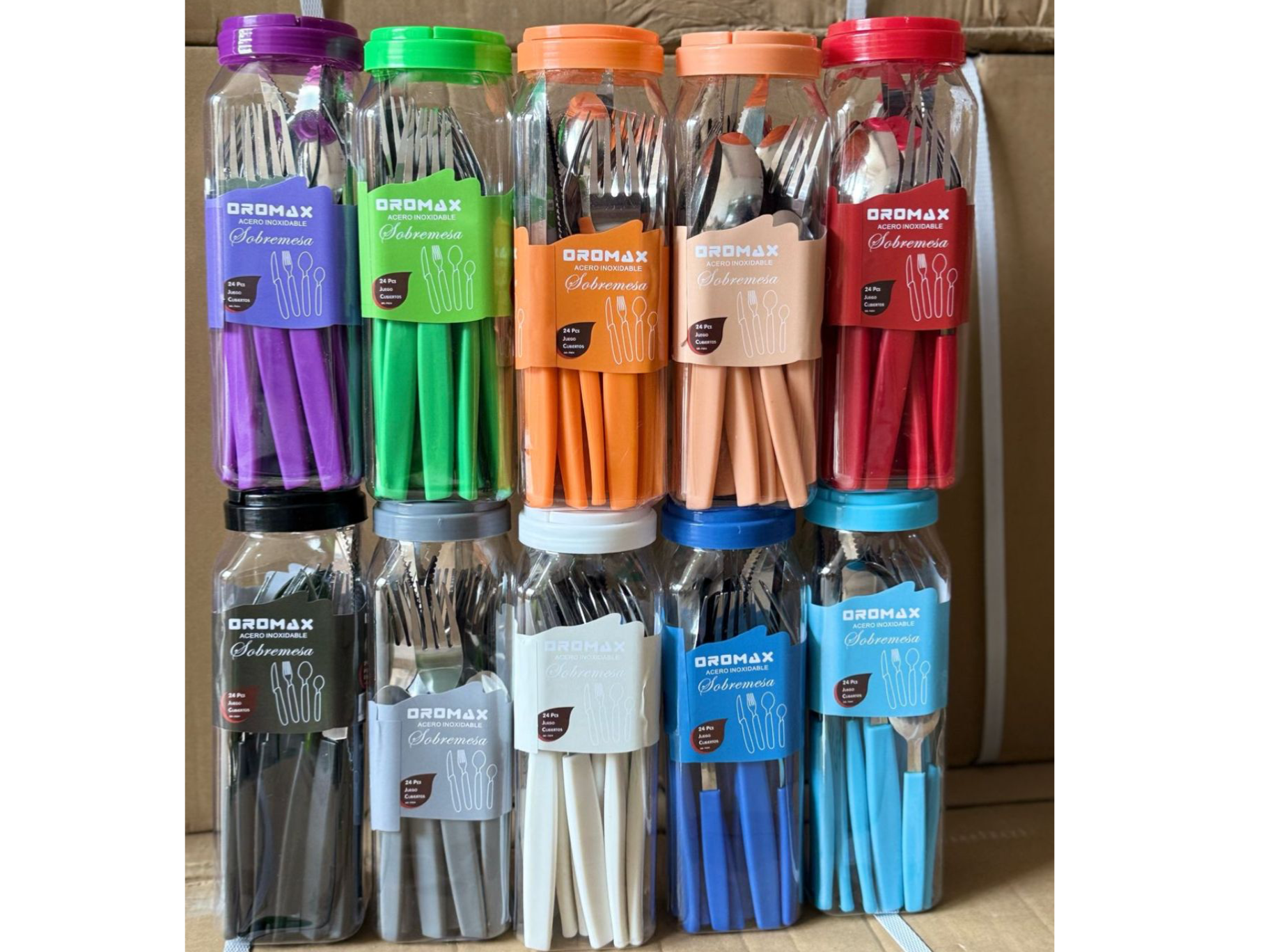 SET TUBO DE 24 CUBIERTOS BASICOS