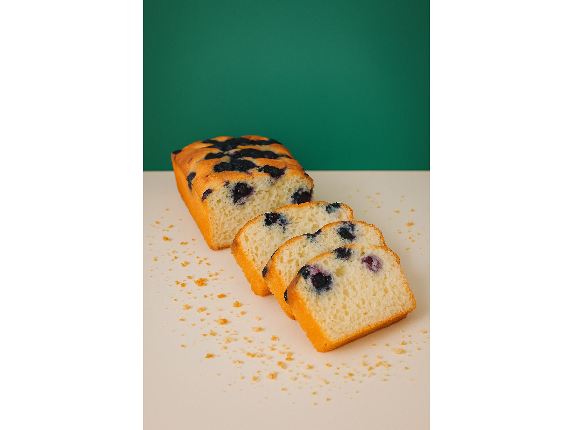 Budin keto de Limon y arandanos