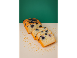 Budin keto de Limon y arandanos
