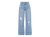 WIDE LEG TIRO MEDIO CELESTE CON ROTURAS