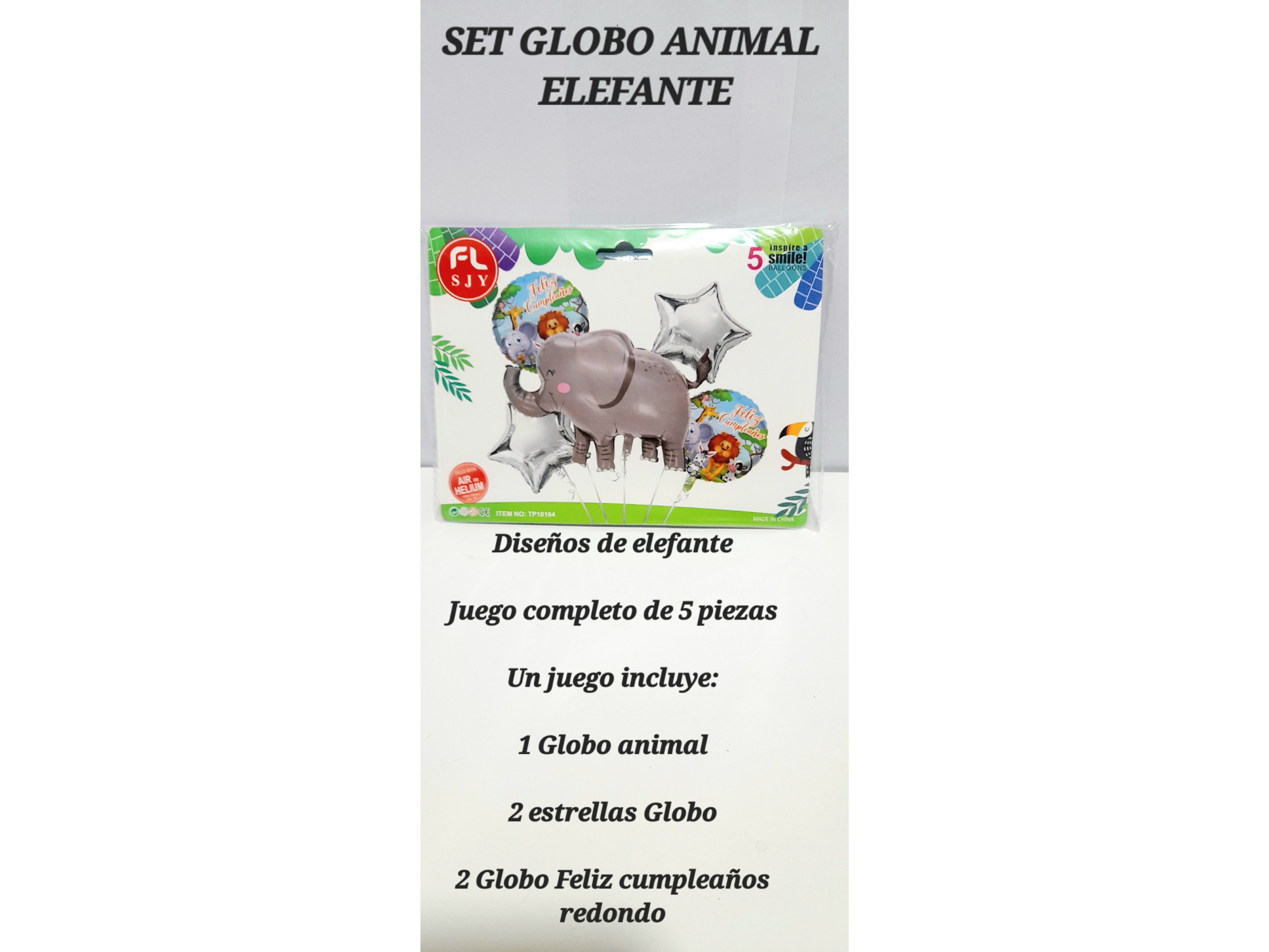 SET GLOBO ANIMAL ELEFANTE
