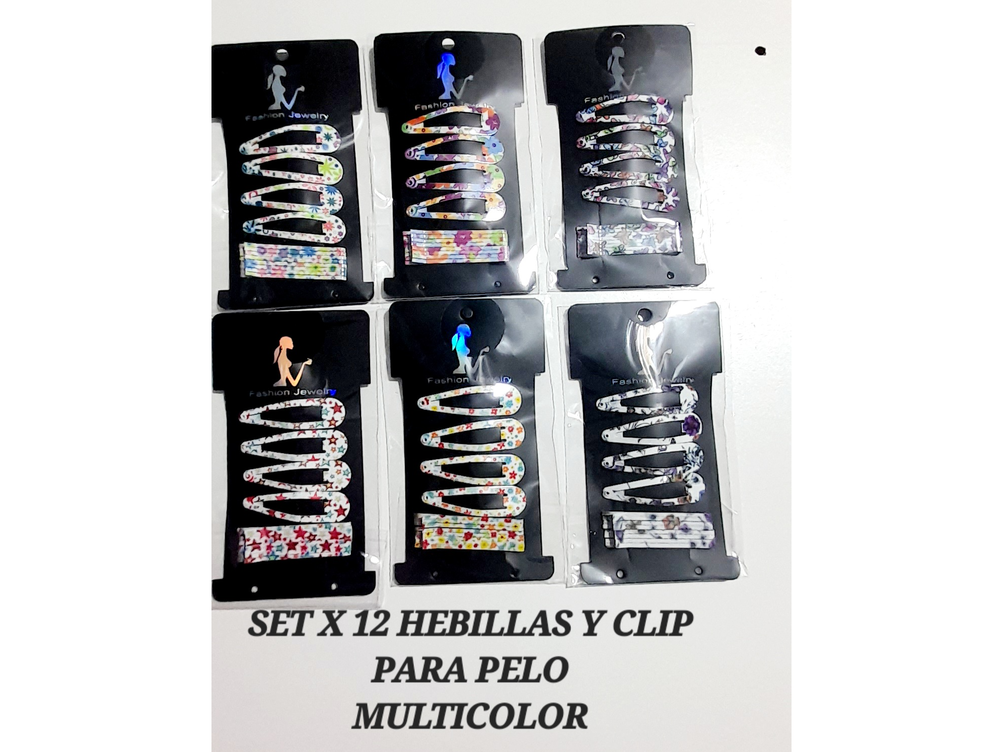 PACK DE 6 SET  HEBILLA   x 12 TIC TAC - INVISIBLES