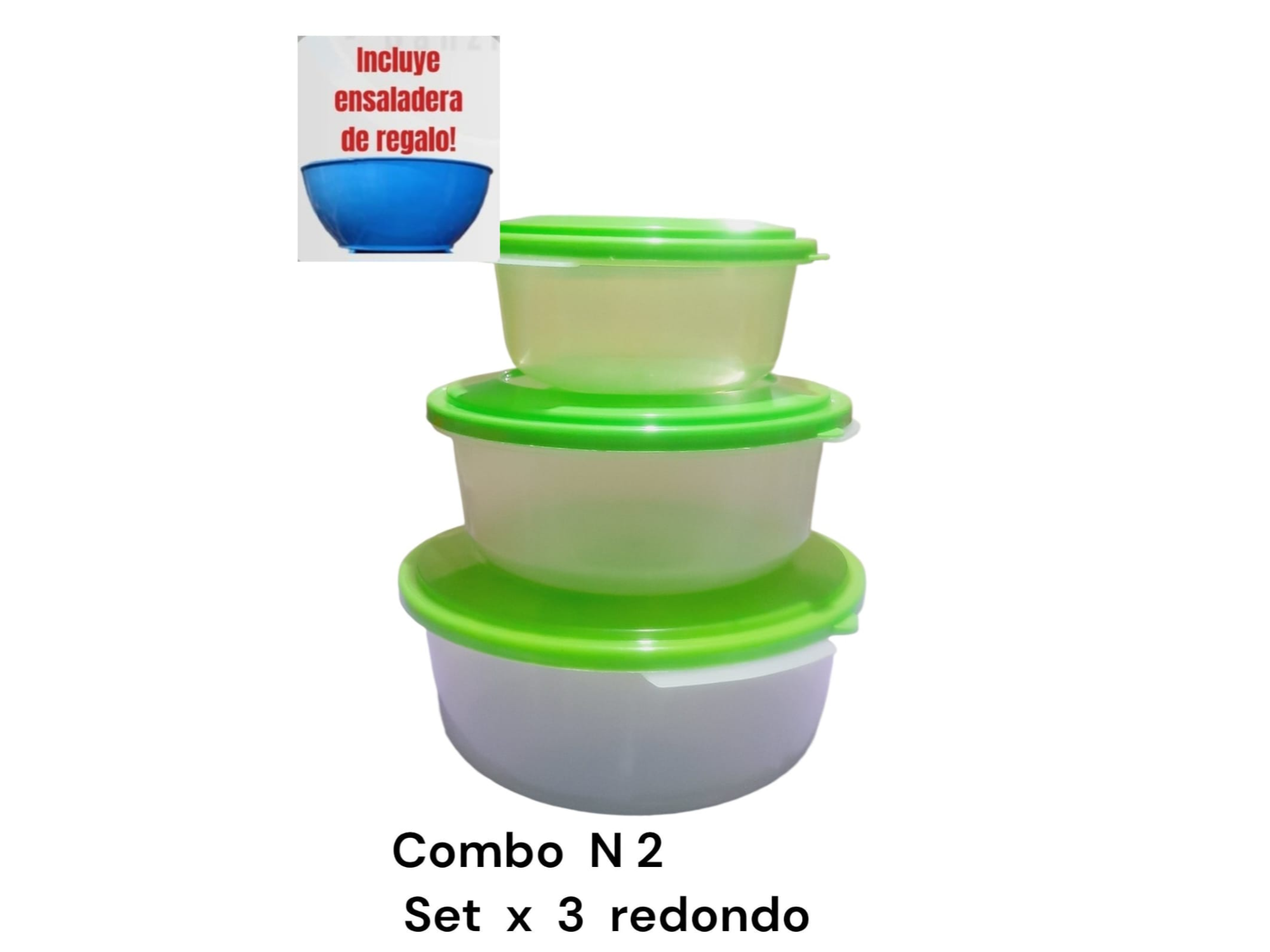 COMBO N 2 SET X 3 REDONDO