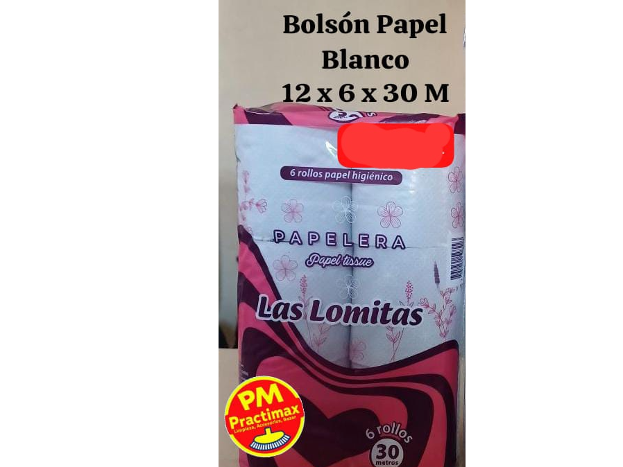 PAPEL HIGIENICO BLANCO 12x6x30
