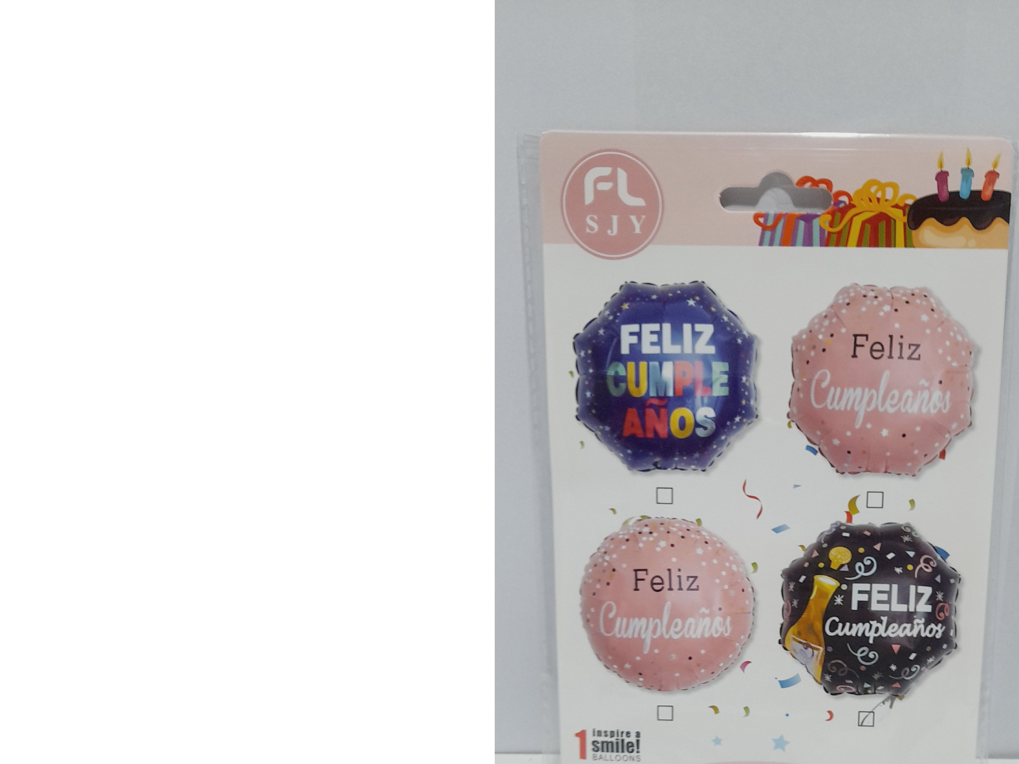 GLOBO FELIZ CUMPLEAÑO OCTOGONAL