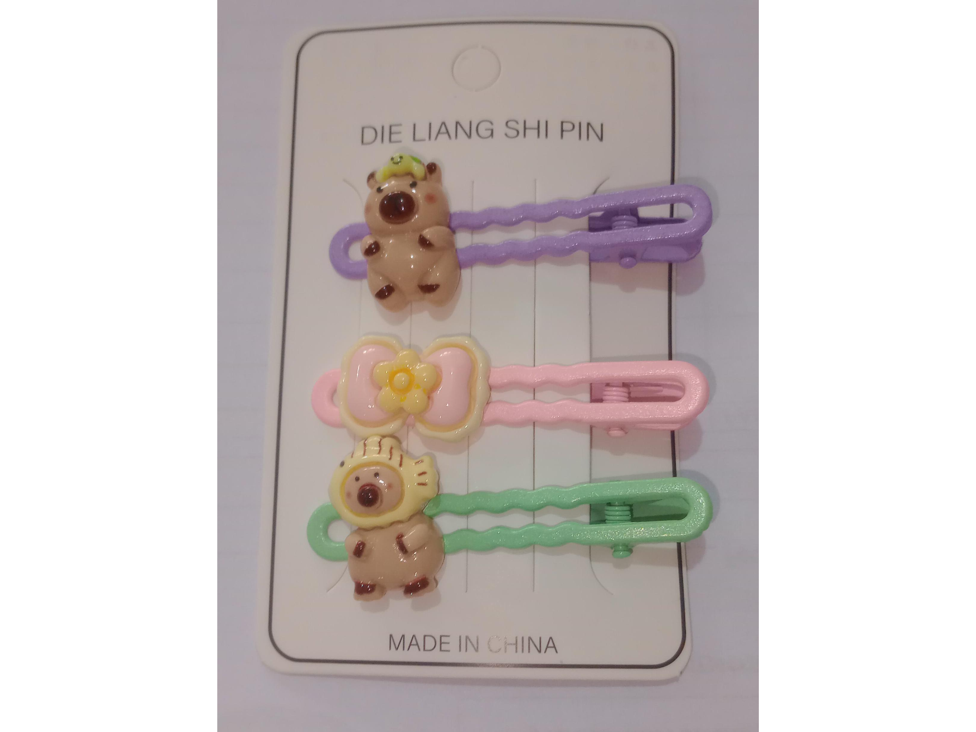 BROCHE PINZA PARA PELO X 3 NIÑAS