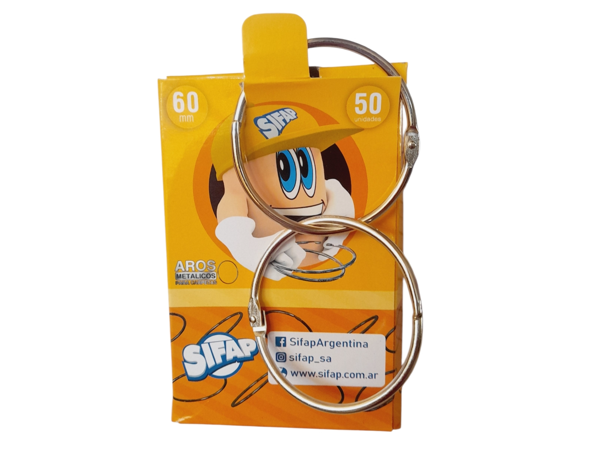 AROS METÁLICOS PARA CARPETA  60 MM