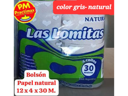 PAPEL HIGIÉNICO NATURAL 12x4x30