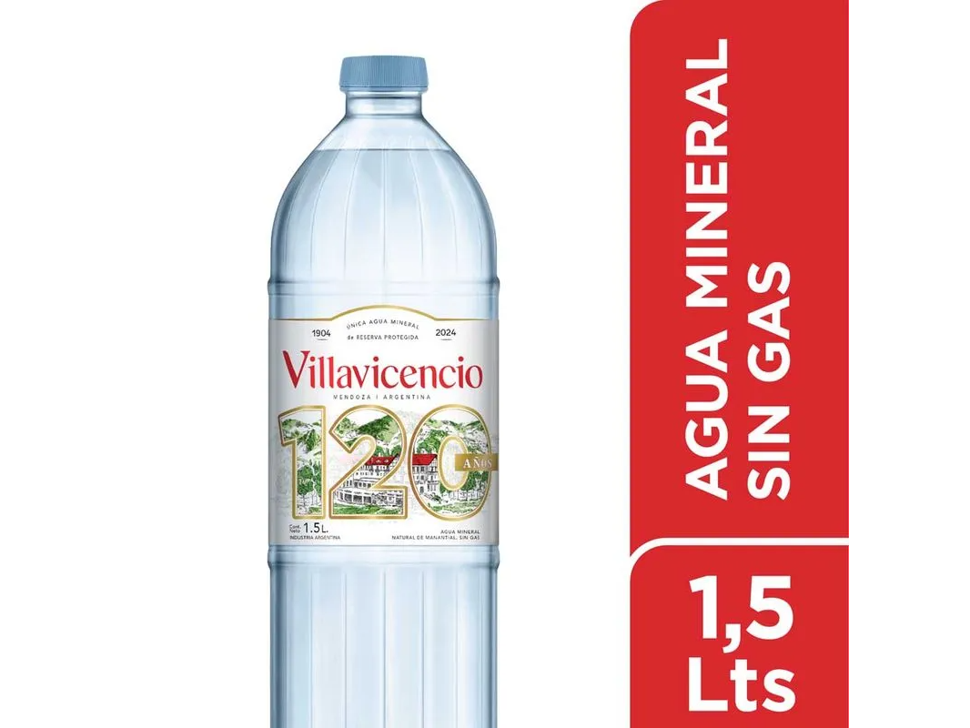 Agua Sin Gas Villavicencio 1,5 L