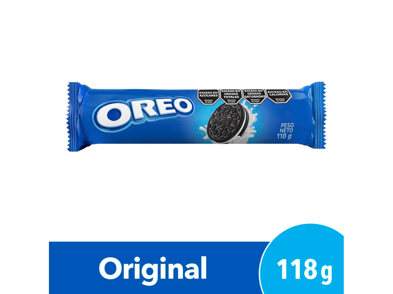 Galletitas Oreo Rellenas Con Crema Sabor Original 118 Gr de Puni