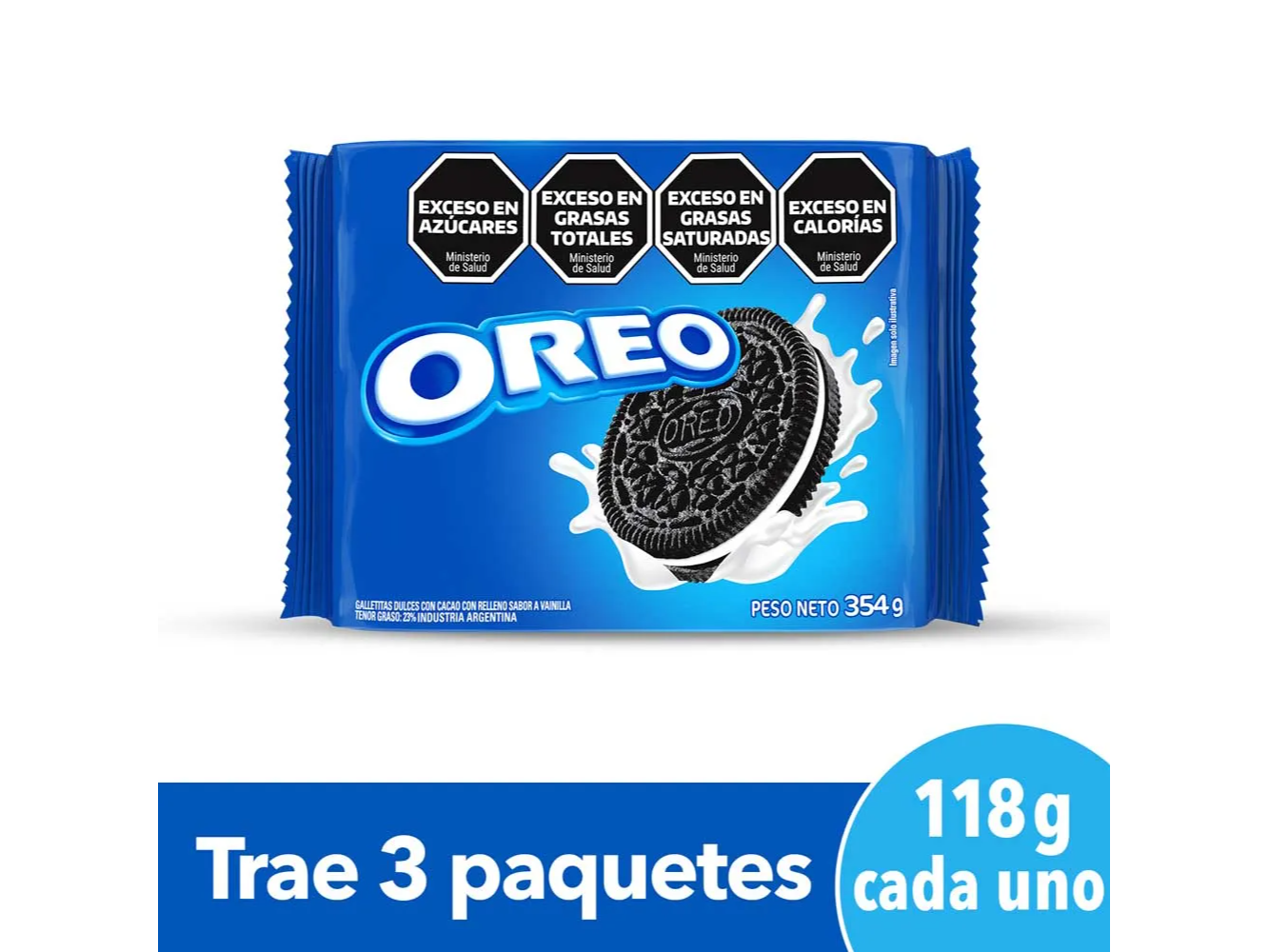 Galletitas Oreo Rellenas Con Crema Sabor Original 354 Gr