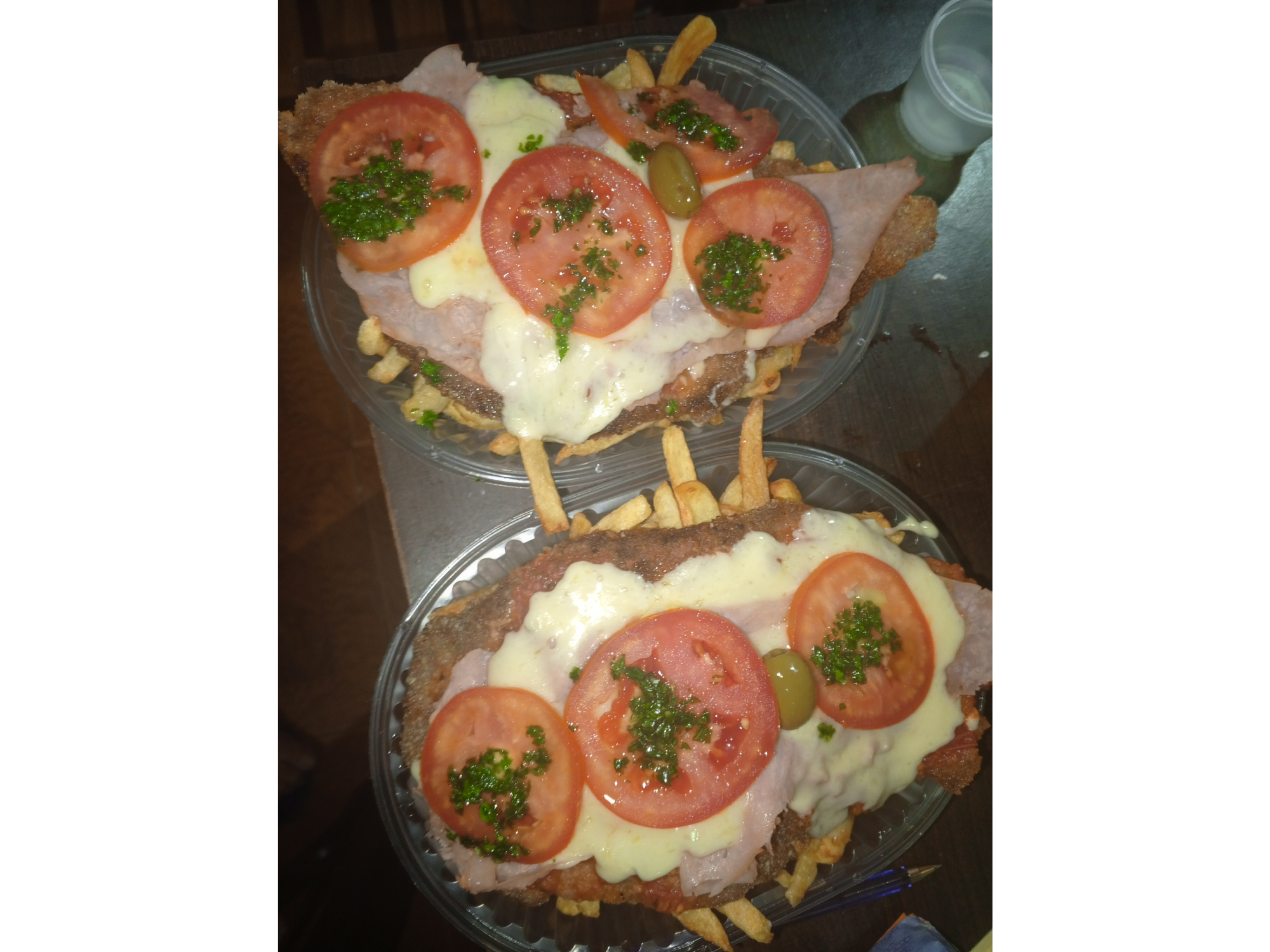 Napolitana Individual con papas