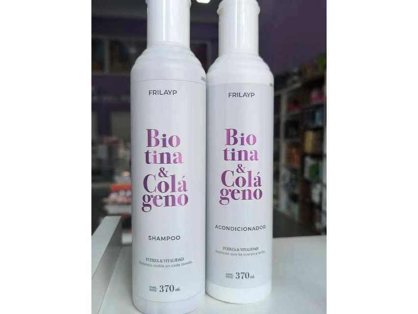 Frilayp Shampoo Biotina y colageno x 370 ml