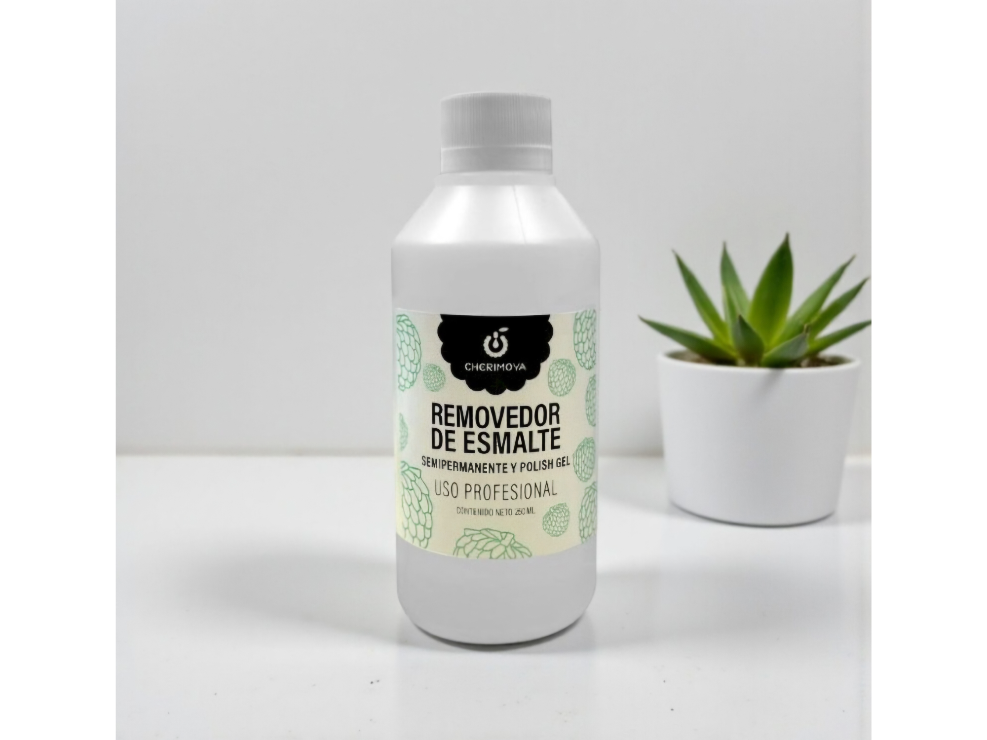 Cherimoya Removedor de esmalte semipermanente y Polish Gel x 250 ml