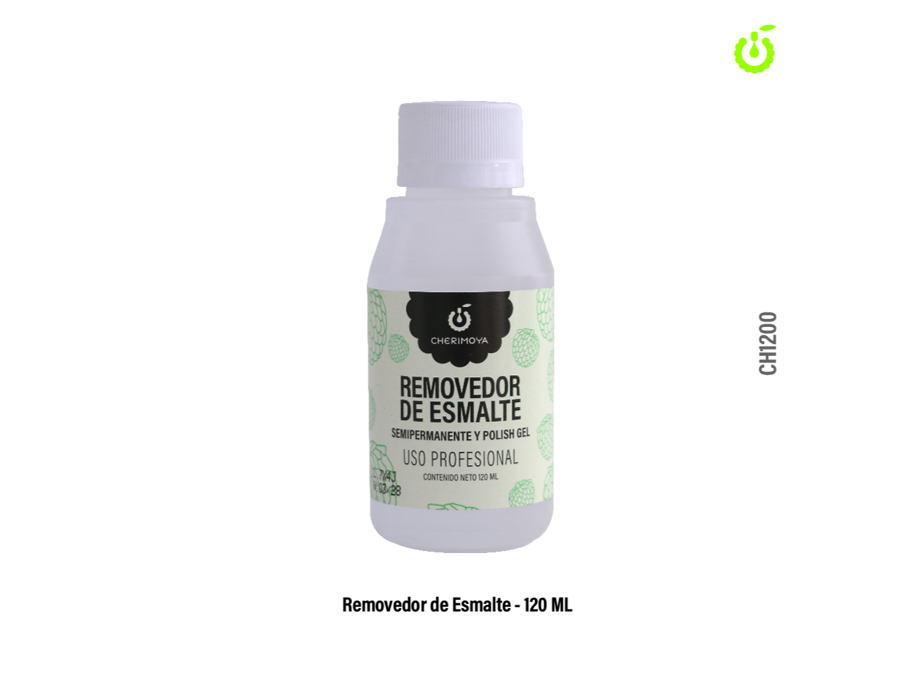 Cherimoya Removedor Liquido Semipermanete y Gel polish x 120 ml