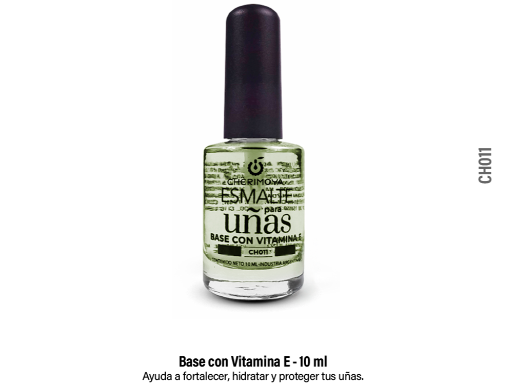 Cherimoya Base con vitamina E para esmaltafo tradicional  x10ml