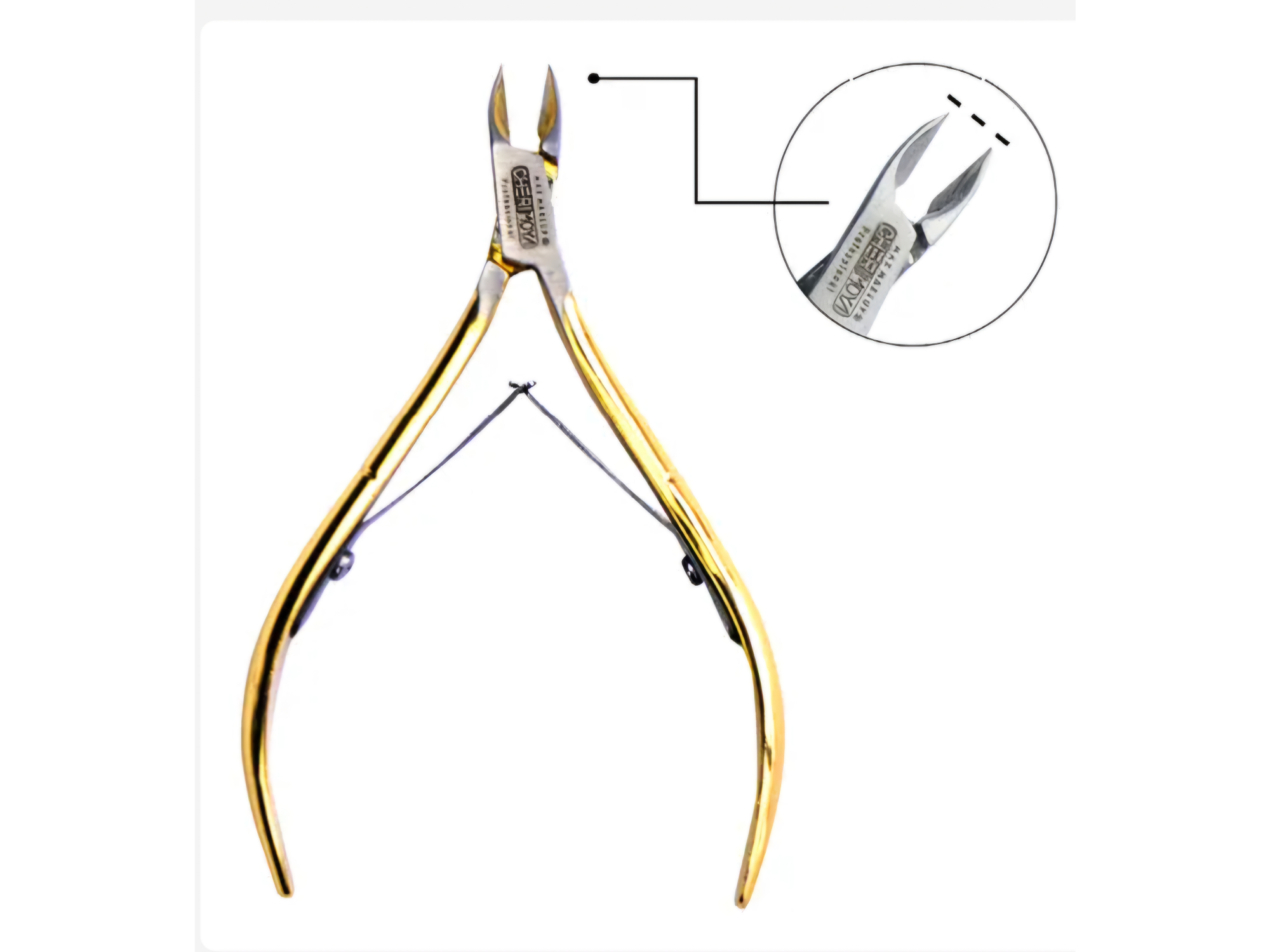 Cherimoya Corta Cuticula tipo Alicate Dorado
