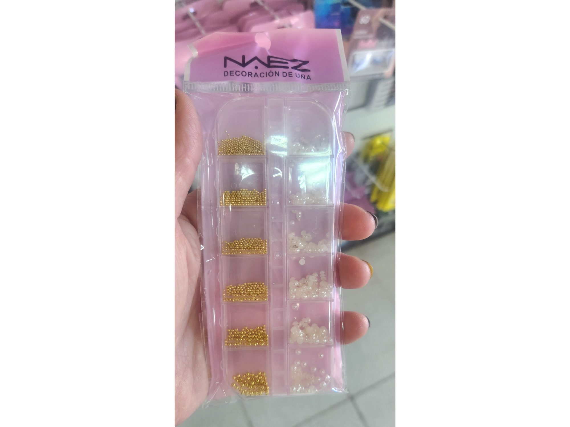 Naez decoracion Caviar mas perlas media esfera