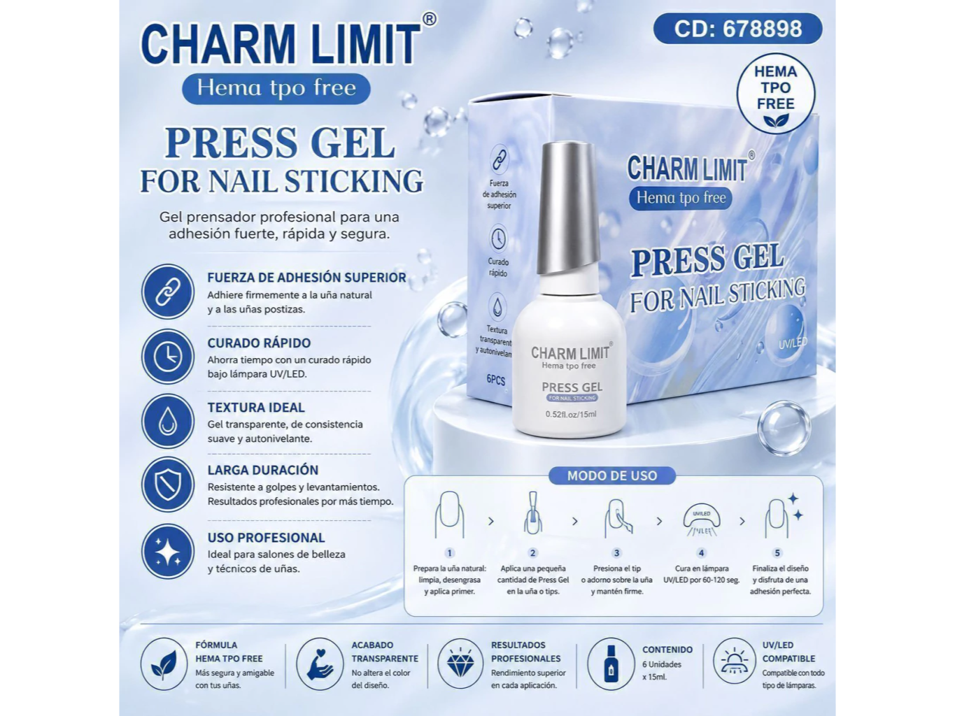 Charm Limit Press Gel x 15 ml