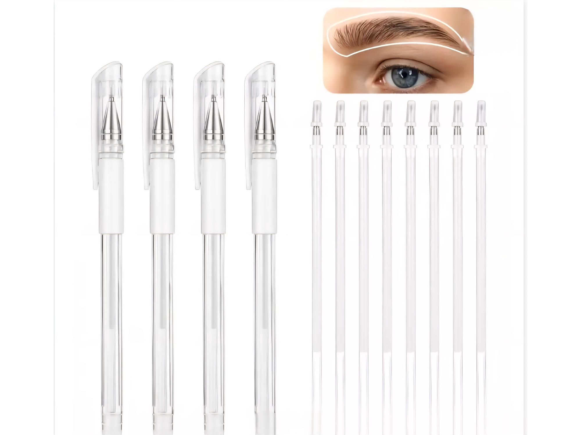 Lapicera color blanco para microblanding cejas