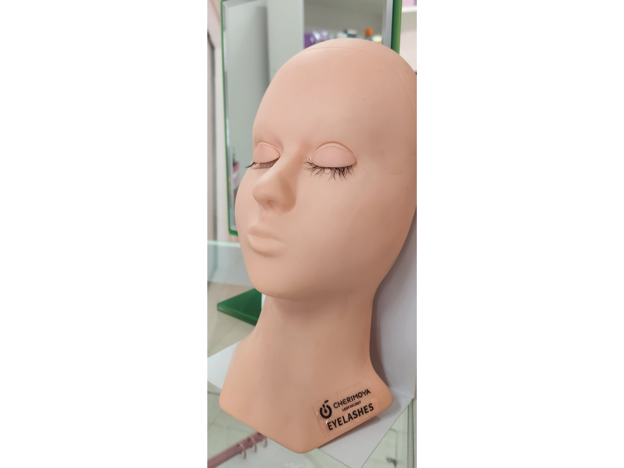 Cherimoya Cabeza de Practica con parpadorñs y pestañas