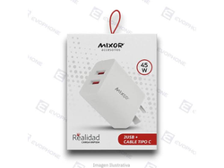 Cargador Mixor 45W tipo C